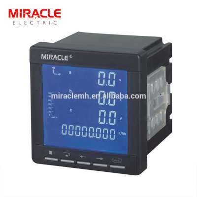 Single Phase Panel Mounted LCD Display Digital Electric Power Meter AC Voltmeter