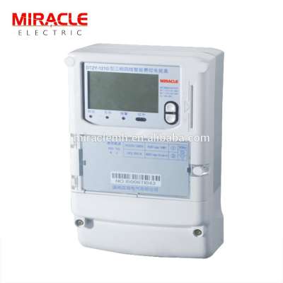 Three phase LCD display multifunctional electricity smart kwh watt hour meter energy meter with button